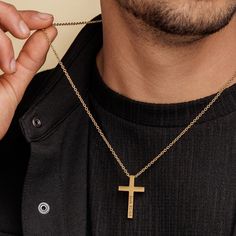 Introducing our exquisite personalized stainless steel cross necklace for men, a timeless and meaningful piece that adds a touch of faith to any outfit. This stunning necklace is available in both silver and gold finishes, allowing you to choose the one that perfectly suits your style. Made with high-quality stainless steel, this necklace is durable and long-lasting, making it a perfect gift for yourself or a loved one. Add a custom touch by personalizing it with a name, date, or special message Stainless Steel Cross Pendant Necklace For Gift, Gift Stainless Steel Cross Pendant Necklace, Stainless Steel Cross Necklace For Anniversary, Minimalist Stainless Steel Cross Necklace As A Gift, Engraved Cross Pendant Necklace For Father's Day, Minimalist Stainless Steel Cross Necklace For Gift, Personalized Cross Necklace For Father's Day, Personalized Cross Necklace Pendant As Gift, Minimalist Personalized Cross Pendant Necklace