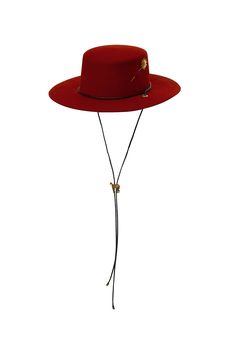 Gaucho Hat-Carolina K Gaucho Hat, Never Leave You, Red Felt, Felt Hat, Hot Cars, The Crown, Soap, Felt, Crown