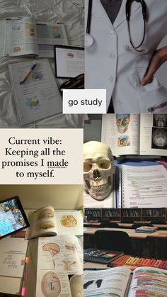 a collage of pictures with text and images about medical care items on display, including an image of a doctor's stethoscope