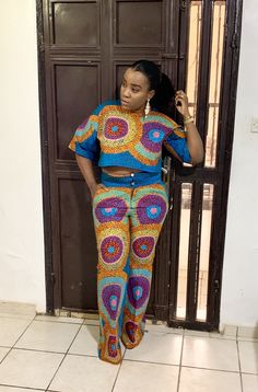 Crop Top And Trouser, African Crop Top, Trouser And Top, African Print Crop Top, African Print Wedding Dress, African Print Top, African Tops For Women, Crop Top And Pants, African Tops