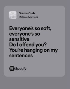 an advertisement with the words everyone's so soft, everyone's so sensitive do i