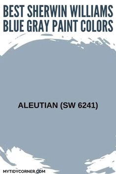 Aleutian (SW 6241), one of the best Sherwin Williams blue gray paint colors. Sherwin Williams Uncertain Gray Exterior, Blue Gray Paint Sherwin Williams, Best Sherwin Williams Blue Gray, Sherwin Williams Grey Blue, Sherwin Williams Gray Blue, Smokey Blue Sherwin Williams, Sherwin Williams Blue Gray Paint, Best Sherwin Williams Blue, Master Bedrrom