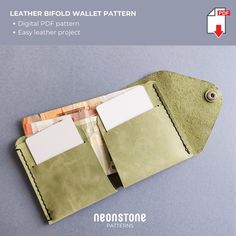 the leather bifold wallet pattern is easy to sew