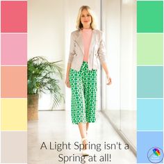 Spring Colour Palette Fashion, Light Spring Autumn Outfits, Which Spring Am I, Light Spring Accessories, Light Spring Color Palette Outfits Street Styles, Light Spring Style, Muted Bright Color Palette