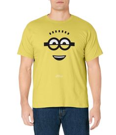 PRICES MAY VARY. Despicable Me Minions big face graphic designs are the perfect thing to add a little fun to Halloween, birthdays, or any family occasion. Despicable Me Minions Big Face Halloween costume graphic tees also available in a variety of styles including T-Shirts, cell phone grips, phone cases, totes, and throw pillows. Lightweight, Classic fit, Double-needle sleeve and bottom hem Character T-shirt With Graphic Print And Crew Neck, Character Graphic Print T-shirt With Crew Neck, Casual Yellow Halloween T-shirt, Yellow Pop Culture T-shirt With Character Print, Yellow Pop Culture Character Print T-shirt, Halloween Birthdays, Despicable Me Minions, Face Graphic, Big Face