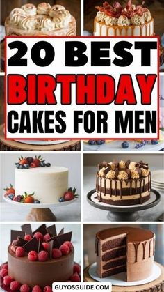 20 best birthday cakes for men that are easy to bake and perfect for any special occasion