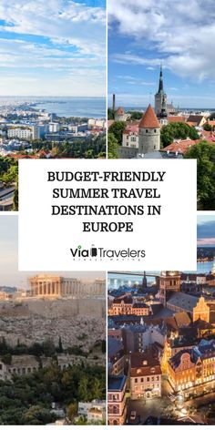 Budget-friendly summer travel destinations in Europe, featuring cityscapes and historical landmarks. Cheap European Cities, Cheap Places To Visit, Summer Travel Destinations, Winter Destinations, Budget Friendly Travel, European Destination, Cities In Europe, European Vacation, European Destinations