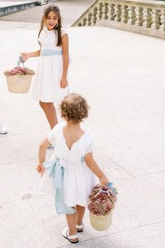 Modsele white flower girl dress features rounded neckline, lace cape and tying blue band.#flowergirldresses#girlpartydresses#girlbirthdaydresses White Flower Girl Dress, Lace Cape, White Flower Girl Dresses, Dreamy Wedding, Blue Band, Flower Girl Dress, White Flower, Girl Dress, Round Neckline