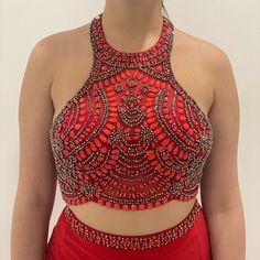 Beautiful Two Piece Red Party/Prom/Wedding Guest Dress. Size Small, Brand Ed Young. Worn Only Once, Conditions Looks Brand New. Make Me An Offer :) Two Piece Formal Dress, Two Piece Formal Dresses, Red Two Piece, Colorful Dresses Formal, Red Party, Guest Dress, Prom Wedding, Formal Dress, Wedding Guest Dress