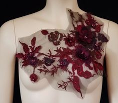 Burgundy 3D Embroidered Beaded Applique Lace Applique For - Etsy Bridesmaid Dance, Dance Costumes Ballet, Applique Lace, Bridesmaid Sash, Lace Burgundy Dress, Costumes Dance, Dance Ideas, Applique Wedding, Ballet Costumes