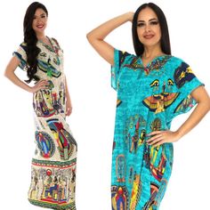 Galabeya or cover up from Egypt in pharaonic design Egyptian Galabeya, Waiting List, Look Stylish, Cairo, Egypt, Casual Wear, Cover Up, How To Wear, Color