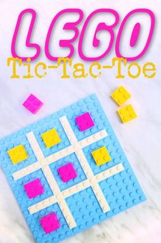 the lego tic - tac - toe game is on display