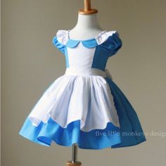 This Is Absolutely Precious And Custom-Made. I Am Throwing In Two Black Headbands Of Two Different Sizes. This Is A Size 6. Wonderland Dresses, Alice In Wonderland Blue, Black Headbands, Disney Princess Costumes, Alice In Wonderland Dress, Wonderland Dress, Alice In Wonderland Party, Black Headband, Dragon Quest