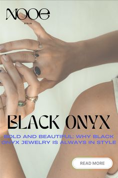 Bring balance and power to your style with Black Onyx jewelry. Known for its grounding energy, this gemstone is a stunning centerpiece for signet rings, pendants, or dainty bracelets. Its deep black color creates a striking contrast, making every piece truly unforgettable. Black Onyx Jewelry, Onyx Jewelry, Stone Collection, Dainty Bracelets, Brass Jewelry, Black Stone, Signet Ring, Black Onyx, Onyx