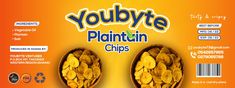 youbyte plantain chips are in the packaging