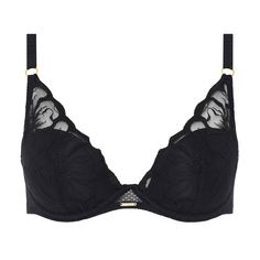 Push-up bra CHANTELLE Fleurs Elegant Padded Low-cut Bra, Elegant Low-cut Padded Bra, Luxury Full Cup Bra, Luxury Bra With Padded Cups, Elegant Padded Push-up Bra, Luxury Push-up Bra, Luxury Padded Bra, Luxury Push-up Bra With Removable Pads, Elegant Low-cut Bra With Padded Cups