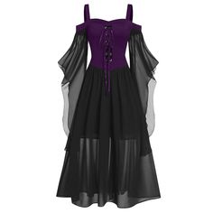 PRICES MAY VARY. halloween dress women’s halloween costumes corset dress for women women's costumes victorian dress for women womens winter dresses halloween skirt sexy plus size halloween costumes for women halloween costumes women vintage dress halloween costumes for women plus halloween customs for women goth dresses witch cape black wedding dress pumpkin costume adult plus size renaissance dress womens fall dresses 2024 bat costume women Purple 5XL halloween dresses plus size Plus Size Busin Steampunk Dress, Witch Dress, Gothic Witch, Sukienki Plus Size, Bow Tie Dress, Punk Dress, Medieval Costume, Bodice Dress, Medieval Dress