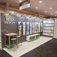 the interior of a milk moon store