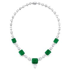 Emerald Diamond, Diamond Necklace, Emerald