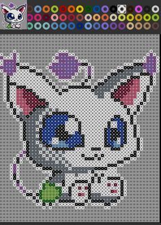 a cross stitch pattern with an image of a cat