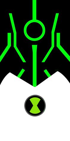 an image of a sci - fi alien with green lines on it's face