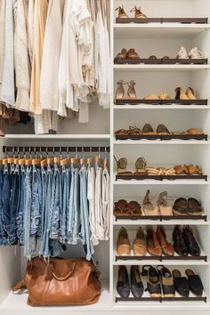 California Closets, Pure Salts Interior, Custom Closet, Walk In Closet, Closet Organization Custom Closet Design, Armoire Dressing, Organized Closet, College Organization, House Organisation, California Closets, Closet Renovation, Closet Systems, Closet Remodel