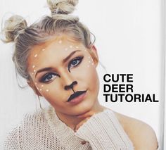 Deer Tutorial, Bambi Makeup, Halloween Makeup Artist, Cute Halloween Costume