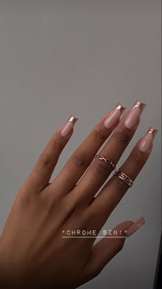 Follow for more bomb pins! ✨ Pinterest: @TRUUBEAUTYS 💧 #PinterestTruubeautys. Square Apres Nails, Nail Ideas Acrylic Natural, Classy Nail Inspo 2023, Nails Inspiration Long Square, Short Acrylic Nails With Glitter, Nail Inspo 2023 Square, Square Acrylic Nails 2023, Design Cool Ongles, Chrome French Tip Nails Coffin