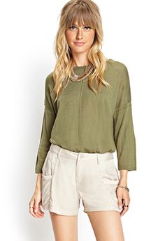 Unstructured Cargo Shorts | LOVE21 - 2000125024 Xmas Outfits, Shorts Women, The Authority, Khaki Shorts, Shop Dresses, Cargo Shorts, Fashion Inspiration, Dress Shop, Forever 21