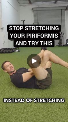 a man laying on the ground with his legs spread out and texting stop stretching your platforms and try this instead of stretching