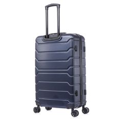 Whether you’re going on vacation or traveling for business, this piece of luggage has you covered. It’s designed to have enough capacity for trips longer than a week with a hard-flex construction that offers strength and durability. The dual spinner 360 wheels allow for effortless mobility in airports and hotels, while the top and side ergonomic GEL handles make lifting it easy and comfortable. Let this bag help you get the most out of your travels. Hardside Spinner Luggage, Luggage Sizes, Spinner Luggage, On Vacation, Travel Luggage, On Sale, Handles, Blue