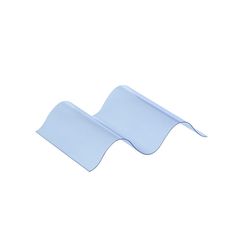 two pieces of blue paper on a white background