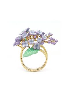 "Lilac Ring \"Bloom\" collection by 9AM . GOOD AFTER NINE \"Let Lilac ring express your trust\" The best proof of love is to trust. It's the feeling like you can rely on someone's shoulder and you can tell them everything even good or bad. Satisfy the graceful on your hand with this beautifully designed,fulfill with color detail by Hand painted with care , High quality enamel with detailed craftsmanship and also comfortable to wear in every moment of your day. Original, hand-finished Lilac Ring Enamel Flower Ring For Wedding, Flower Shaped Enamel Wedding Rings, Iris Ring, Polymer Clay Ring, Purple Fits, Jewellery Sketches, Ethical Jewelry