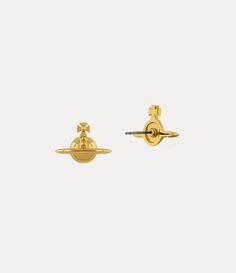 Our Solid Orb earrings are plated in gold tones and have a two-dimensional orb silhouette. Gold Spherical Single Earring, Gold Sphere Single Earring, Gold Orb Earrings, Gold Spherical Pierced Earrings, Gold Orb Earrings For Gift, Gold Vivienne Westwood, Orb Earrings, Earrings In Gold, Color Oro