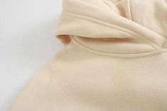 Loose Oversize Hoodies Women Sweatshirt Hooded Top For Streetwear, Hooded Solid Color Top For Streetwear, Comfortable Hooded Top, Comfortable Solid Color Hooded Top, Cream Cotton Hoodie Top, Beige Hoodie Top For Loungewear, Beige Cotton Hoodie Sweater, Beige Long Sleeve Top With Drawstring Hood, Plain Cotton Hoodie