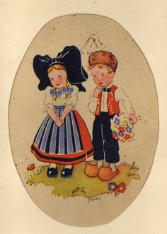 an image of two children dressed up in costumes and holding their arms around each other