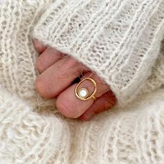 Max mother of pearl Ring | Coco Maloo Mother Of Pearl Ring, Working Mother, Pearl Gemstone, Dainty Jewelry, Pearl Ring