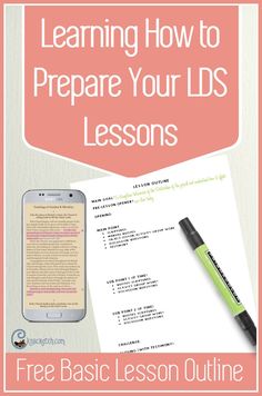 How to Prepare Your LDS Lessons — Chicken Scratch N Sniff Lds Young Women Lesson Helps, Seniors Activities, Technology Architecture