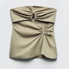 This Product Fits Larger Than Usual, Removable Cups , Brand New With Tag , Size Xl, Olive Green Color, From Zara Beige Strapless Tops For Day Out, Elegant Beige Bandeau Top, Strapless Beige Tops For Summer, Beige Strapless Top For Party, Beige Strapless Top For Summer, Elegant Bandeau Tops By Zara, Elegant Zara Bandeau Tops, Beige Strapless Top For Night Out, Beige Stretch Strapless Top