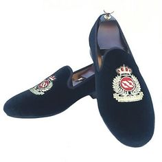 Men's Velvet Shoes Slip-On Wedding Loafers Smoking Slippers Flats Black Blue Red | eBay Formal Wedding Shoes With Fitted Slip-on Design, Elegant Closed Toe Dress Shoes For Groom, Elegant Round Toe Loafers For Groom, Party Leather Sole Closed Toe Loafers, Classic Party Loafers With Leather Sole, Black Slip-on Loafers For Wedding, Classic Pointed Toe Loafers For Weddings, Elegant Closed Toe Shoes For Groom, Black Wedding Loafers With Almond Toe