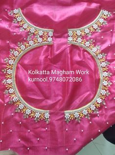 Muthyam Work Blouse Designs, Moti Hand Work Blouse Design, Pot Neck Maggam Work Designs, Pani Work Blouse Designs, Moti Work Blouse Designs, Moti Work Blouse