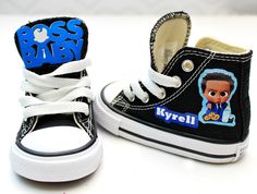 Boss Baby shoes-Boss Baby Converse-Boys Boss Baby Shoes Shark Shoes, Baby Converse, Pink Toes, Boss Baby, Boy Party, Baby Shark, Perfect Shoes, Chuck Taylor Sneakers