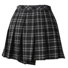 The ultimate cute plaid punk goth mini skirt! An asymmetric tartan pleated layer, over black fabric with two riveted ring straps and an oversized safety pin. A mini with an attitude - looks killer with big boots and tights. Material: Polyester/Cotton. Faux Leather. Zip Closure. Plus Size up to 2XL. Brand: Dark In Love. Size S M L XL 2XL Waist 26.8"/68cm 28.3"/72cm 29.9"/76cm 31.5"/80cm 33.1"/84cm Length 18.1"/46cm 18.5"/47cm 18.5"/47cm 18.9"/48cm 18.9"/48cm Outfit With Black Boots, Goth Mini Skirt, Goth Skirts, Big Boots, Riveted Ring, Anime Skirts, Punk Plaid, Black Plaid Skirt, Streets Of Tokyo