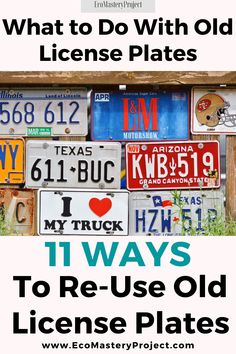 license plates with the words, what to do with old license plates 11 ways to reuse old license plates