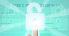 a hand touching a padlock on a screen with the words free do's library