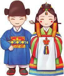 two people dressed in traditional chinese clothing