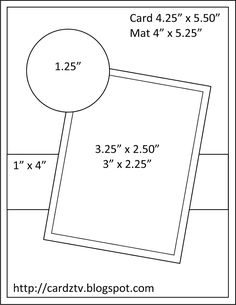 the size and measurements of a square frame for a card or photo, as shown in this