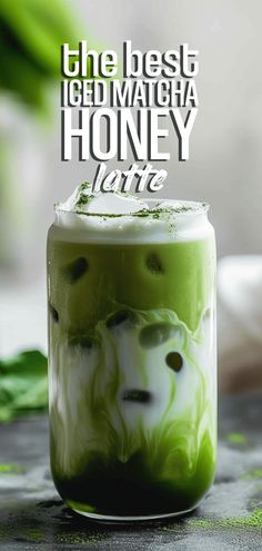 the best iced matcha honey latte ever