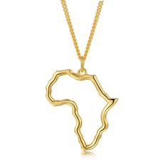 PRICES MAY VARY. ❤Our Design❤ ✍: Africa continent necklace features hollow Africa map,looking classy and unique.It is good choice for necklace collection. making your outfit elegant and beautiful.This Africa necklace is also wonderful statement necklace ❤Premium quality❤ ☞:Gold plated Africa necklace is made of 925 sterling silver,tarnish-free,anti- allergic,safe for sensitive skin.Exquisite and professional craftsmanship makes necklace sturdy, not easy to break ❤Size❤ ✄: Pendant length 0.69*1.0 Africa Necklace, Necklace Chain Types, Map Pendant, Map Necklace, Africa Map, Sterling Necklaces, 925 Sterling Silver Chain, Gold Plated Chains, Vintage Map