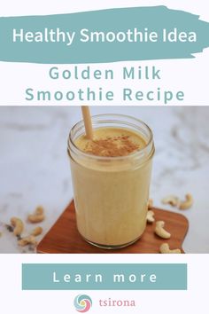 healthy smoothie idea golden milk smoothie recipe